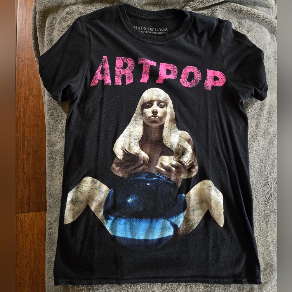 Lady Gaga T-shirt, art pop, black (s)
